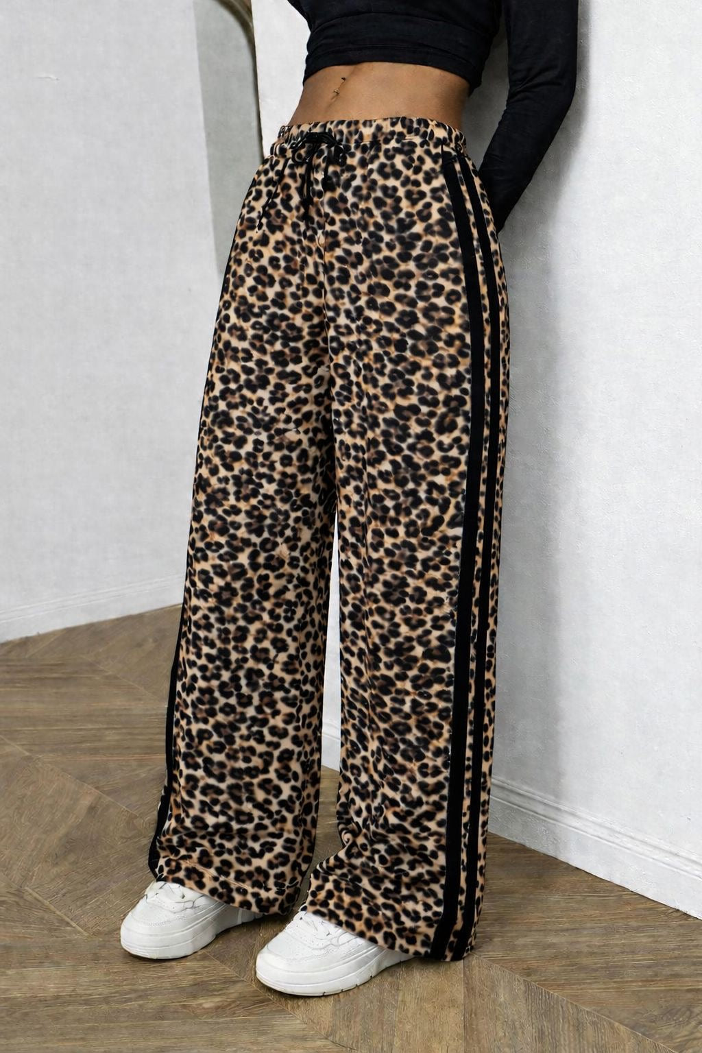 Leopard Wide Leg Pants