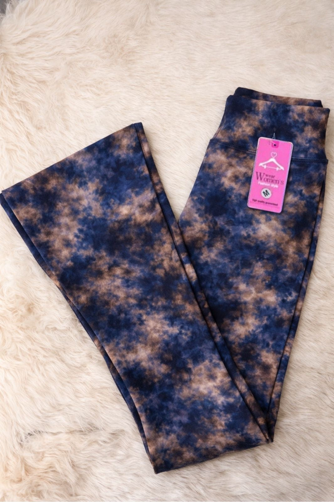 Tie-Dye Flared High-Waist Leggings