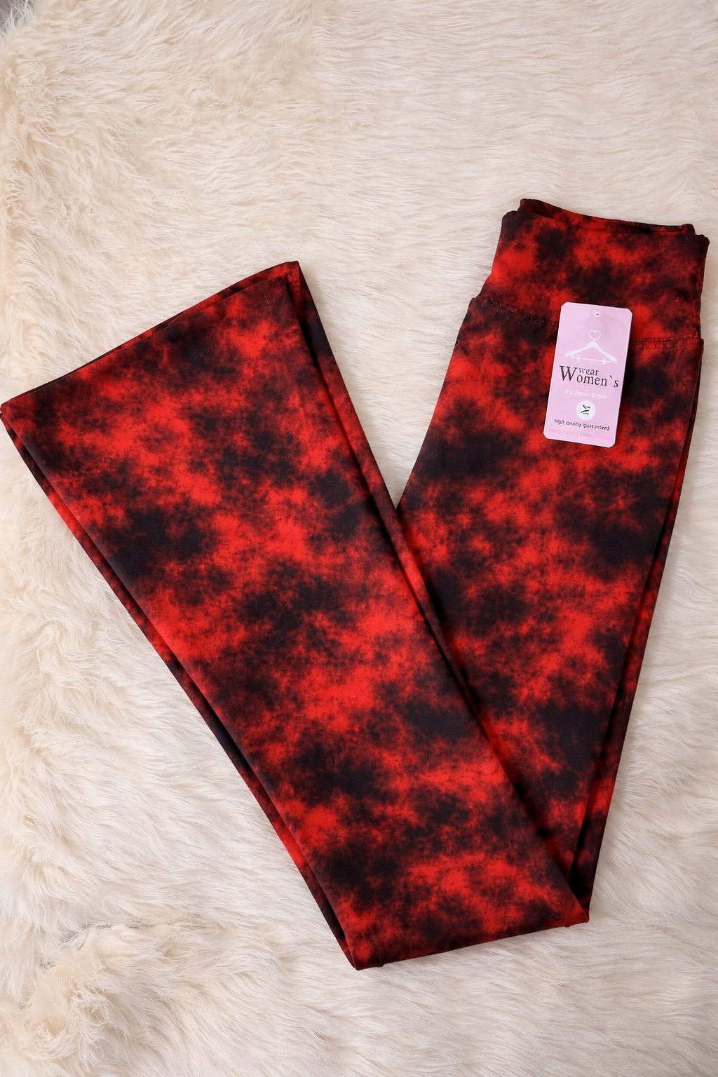 Tie-Dye Flared High-Waist Leggings